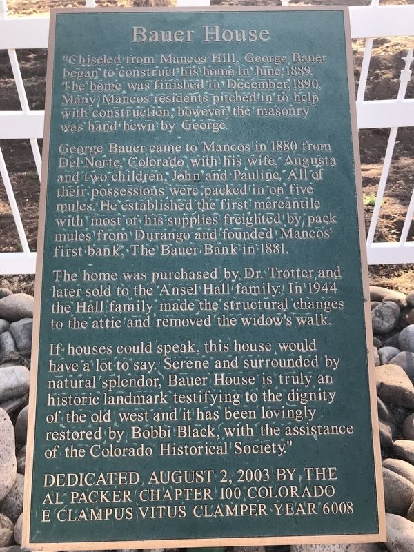 Bauer House Marker image. Click for full size.