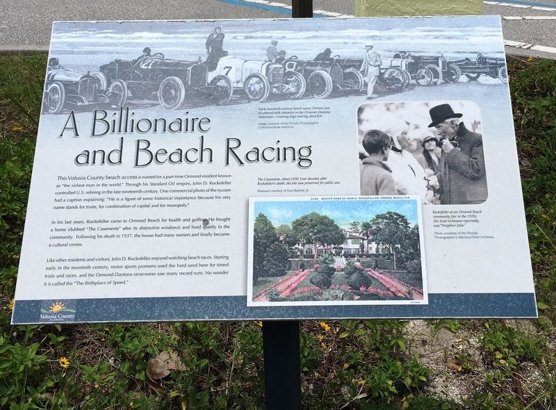 A Billionaire and Beach Racing Marker image. Click for full size.