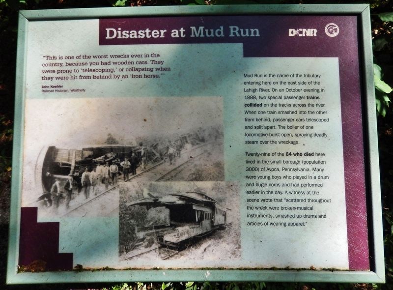Disaster at Mud Run Marker image. Click for full size.