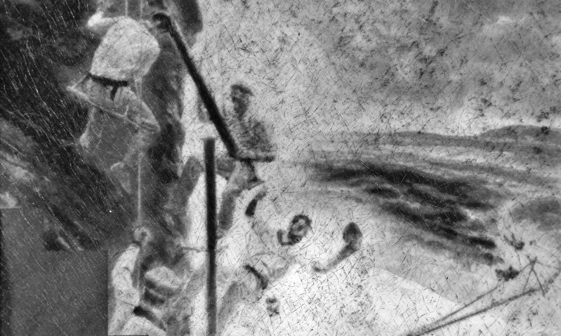 Marker detail: Men building pipeline at oxbow curve on the Lehigh River image. Click for full size.