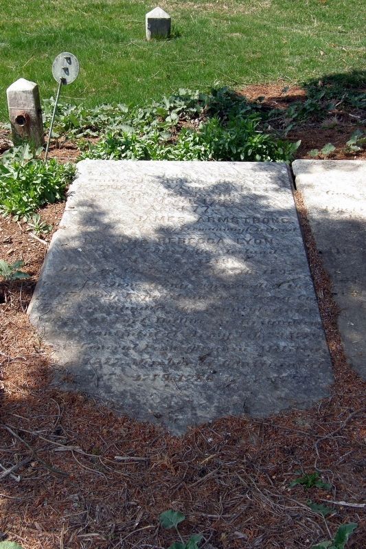Major General John Armstrong gravesite image. Click for full size.