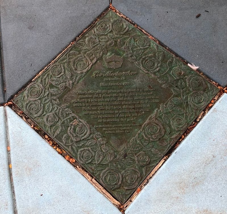 Lee Meriwether Marker. Click for full size. Lee Meriwether Marker image. Click for full size.