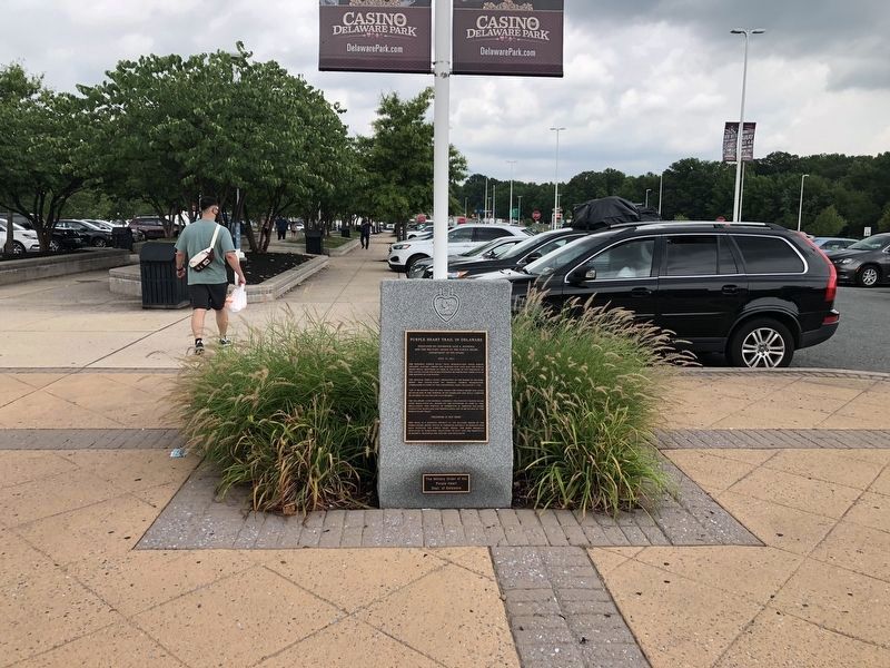 Purple Heart Trail in Delaware Marker. Click for full size. Purple Heart Trail in Delaware Marker image. Click for full size.