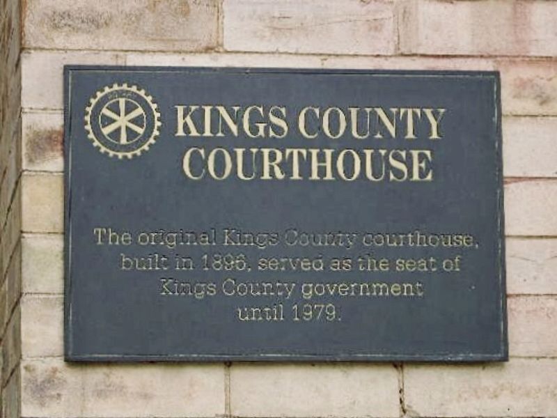 Kings County Courthouse Marker image. Click for full size.