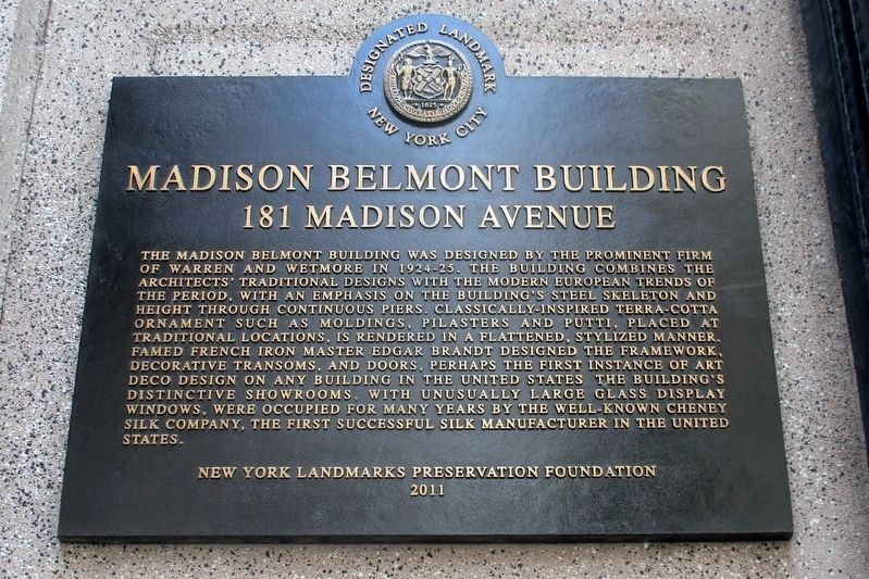 Madison Belmont Building plaque image. Click for full size.