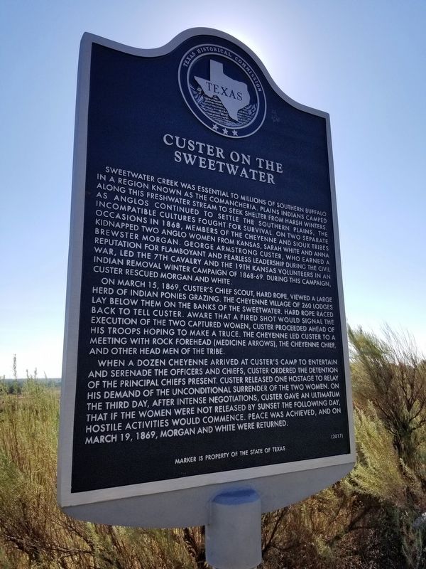 Custer on the Sweetwater Marker image. Click for full size.