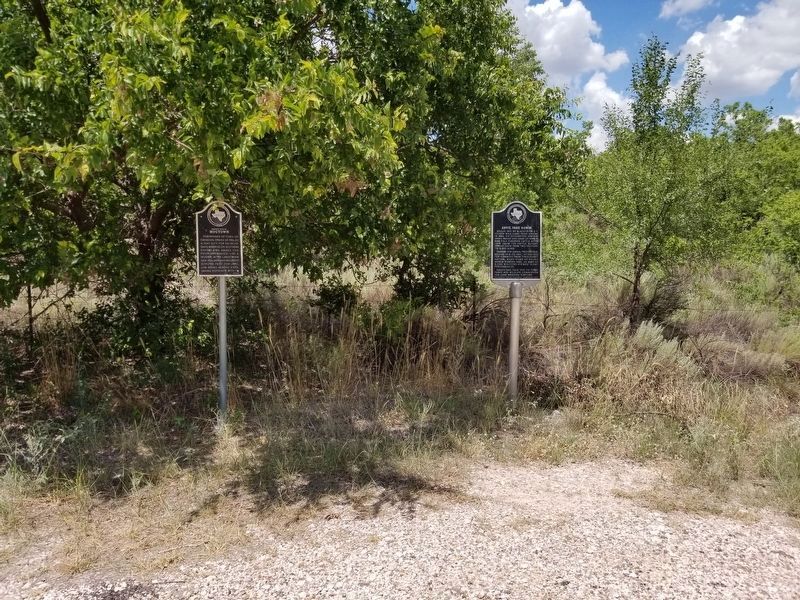 Former Site of Hogtown Marker next to Anvil Park Ranch marker image. Click for full size.