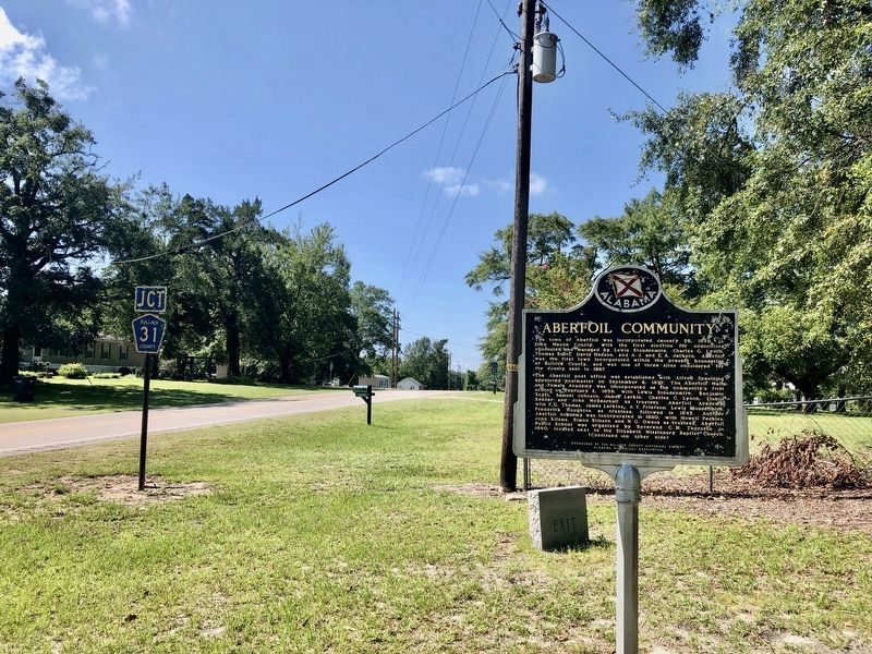 Aberfoil Community Marker looking south on US-29. image. Click for full size.