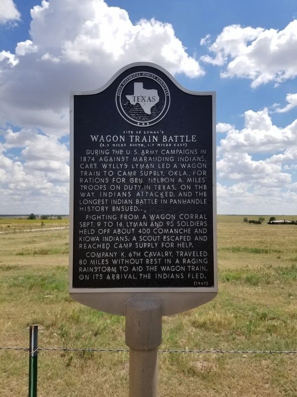 Site of Lyman's Wagon Train Battle Marker image. Click for full size.
