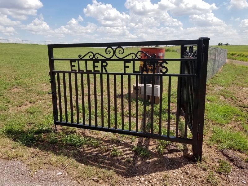 Eller Flats Cemetery gate image. Click for full size.