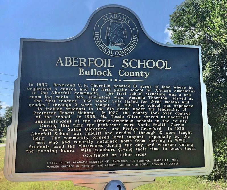 Aberfoil School Marker (side 1) image. Click for full size.
