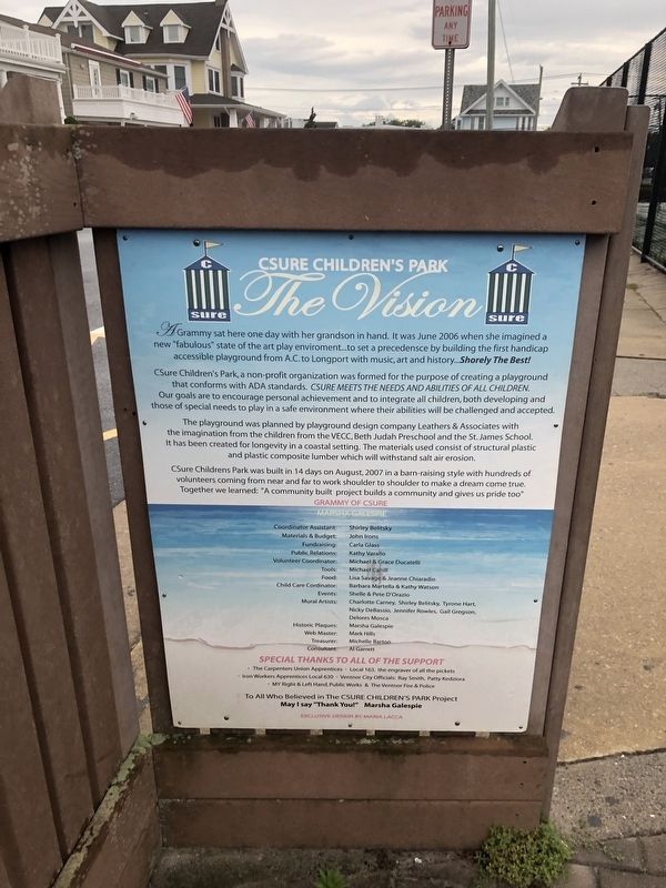 CSure Children's Park Marker. Click for full size. CSure Children's Park Marker image. Click for full size.