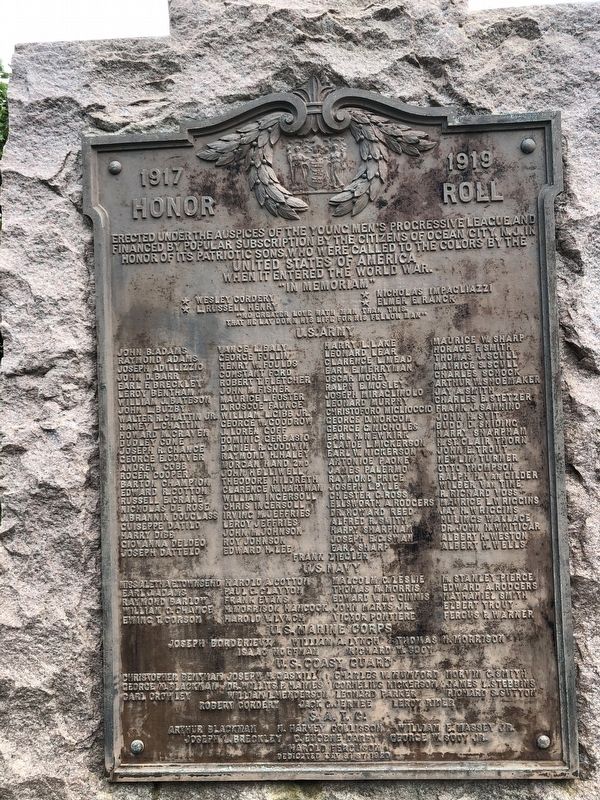 Honor Roll side of the marker image. Click for full size.