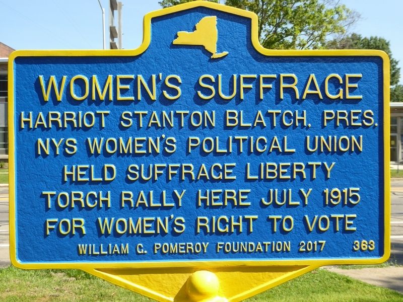 Women's Suffrage Marker image. Click for full size.