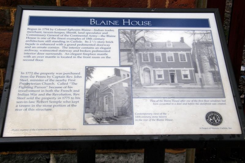 Blaine House wayside. Click for full size. Blaine House wayside image. Click for full size.