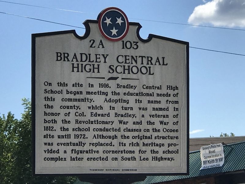 Bradley Central High School Marker image. Click for full size.