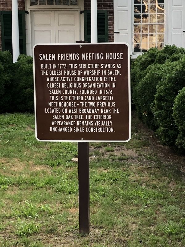 Salem Friends Meeting House Marker image. Click for full size.