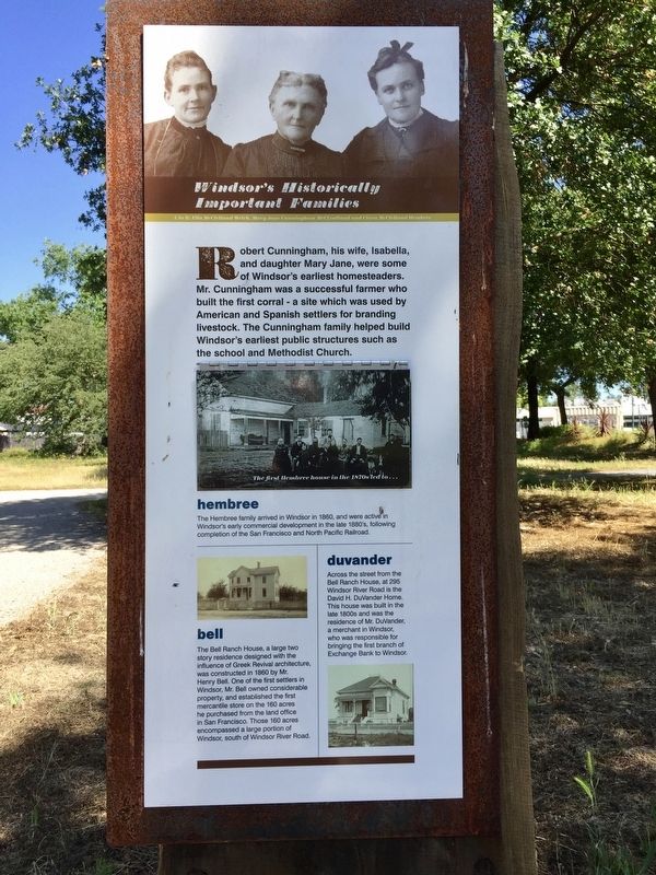 Windsor's Historically Important Families Marker image. Click for full size.