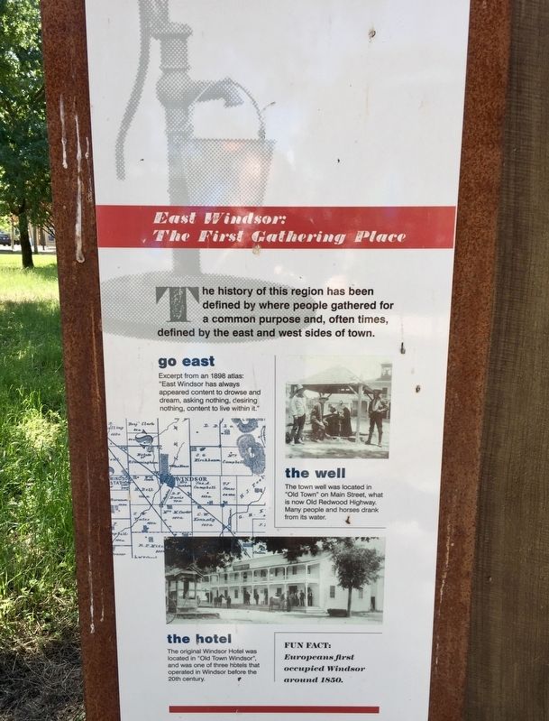 East Windsor: The First Gathering Place Marker image. Click for full size.