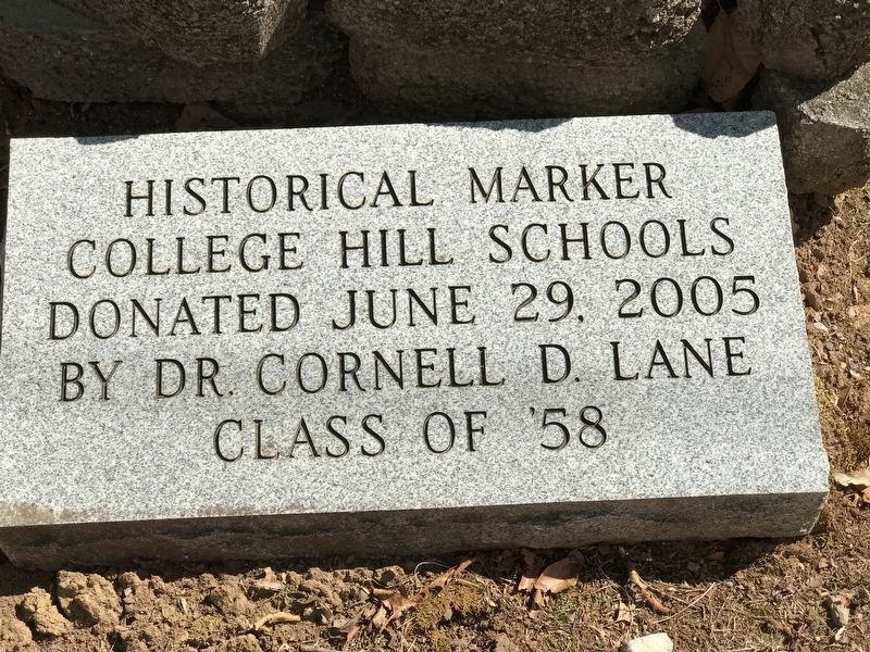 College Hill School Marker image. Click for full size.