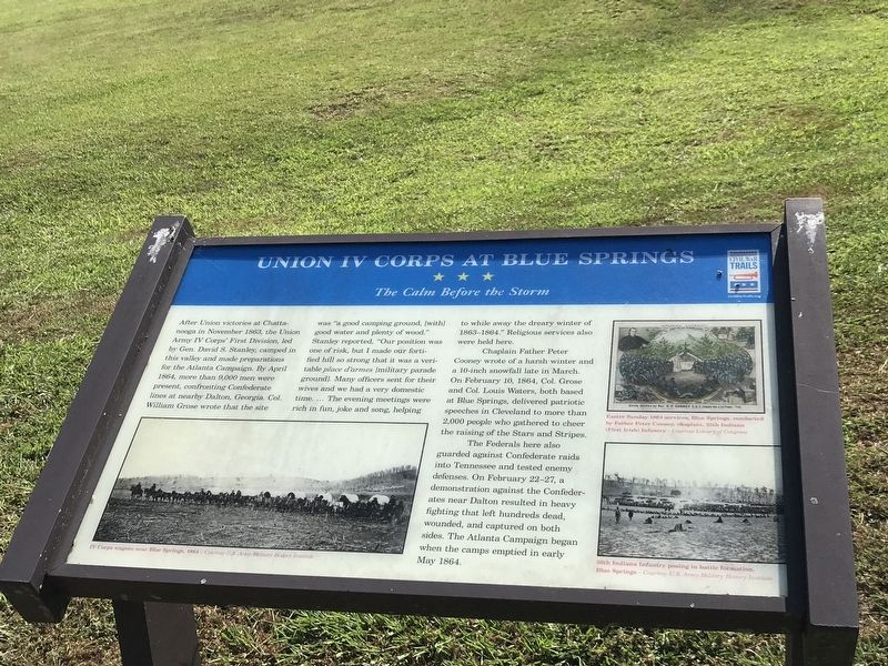 Union IV Corps at Blue Springs Marker image. Click for full size.