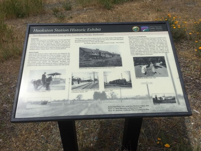 Hookston Station Historic Exibit Marker image. Click for full size.