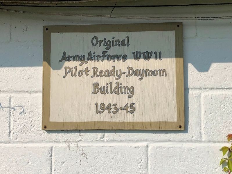 Original Army Air Force WWII Pilot Ready-Dayroom Building Marker image. Click for full size.