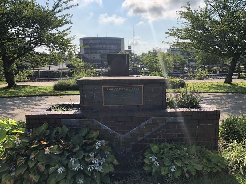 Springsteadah Plaza Marker. Click for full size. Springsteadah Plaza Marker image. Click for full size.