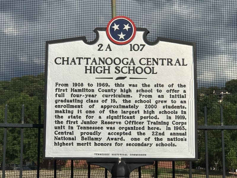 Chattanooga Central High School Marker image. Click for full size.
