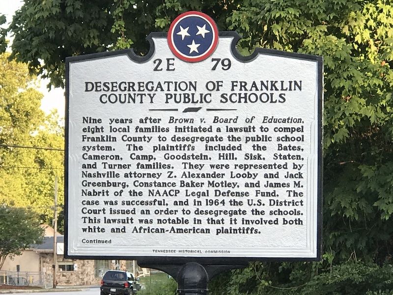 Desegregation of Franklin County Public Schools Marker image. Click for full size.