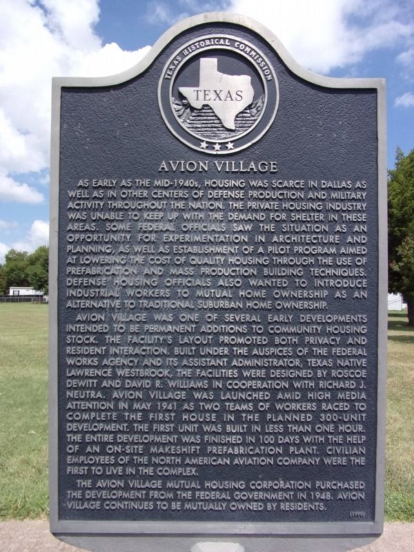 Avion Village Marker. Click for full size. Avion Village Marker image. Click for full size.