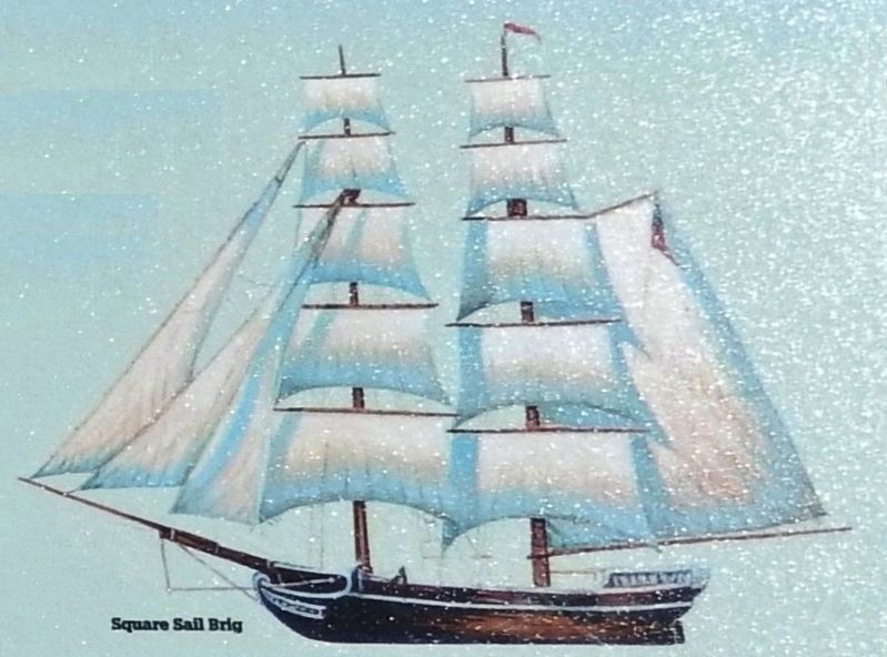 Marker detail: Square Sail Brig image. Click for full size.
