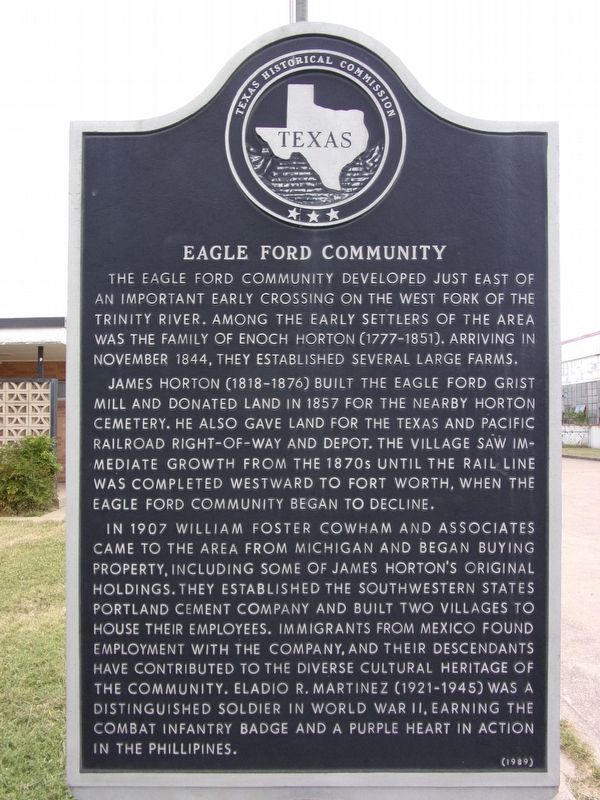 Eagle Ford Community Marker image. Click for full size.