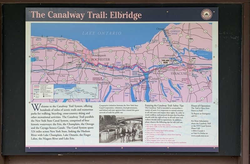 The Canalway Trail:Elbridge/Lock 51 Marker image. Click for full size.