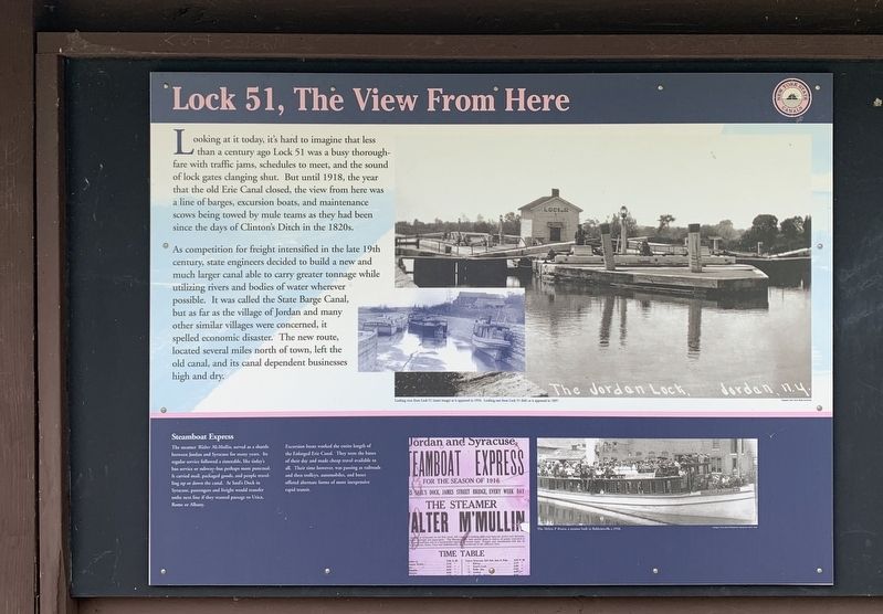 The Canalway Trail:Elbridge/Lock 51 Marker image. Click for full size.