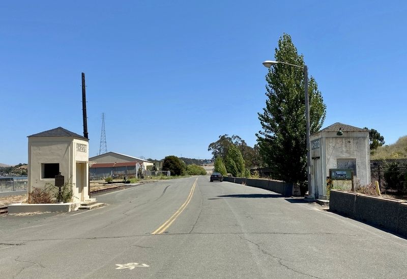 Sentry Houses A272 (right) and A279 (left), looking south on Azuar Avenue image. Click for full size.