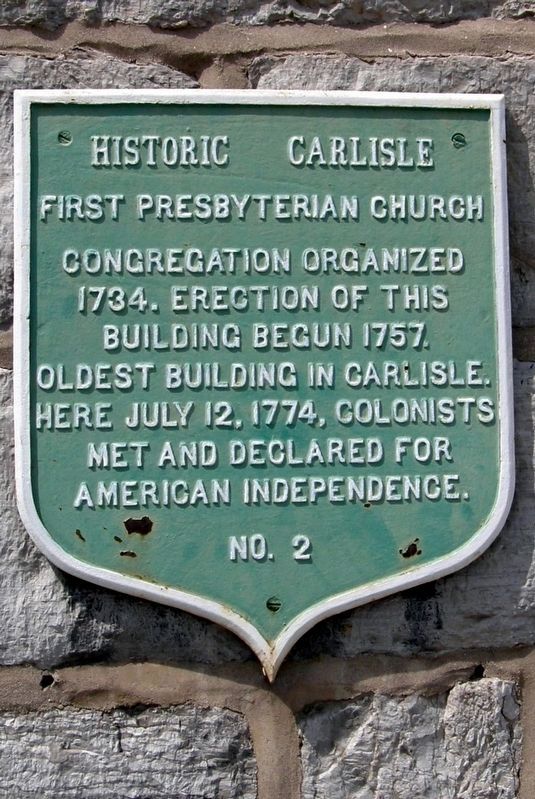 First Presbyterian Church plaque. Click for full size. First Presbyterian Church plaque image. Click for full size.