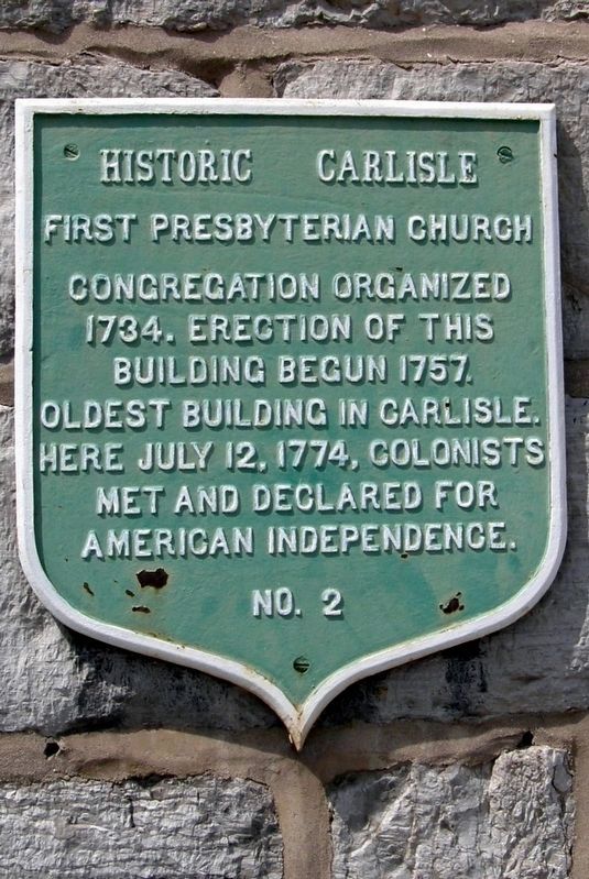 First Presbyterian Church plaque image. Click for full size.