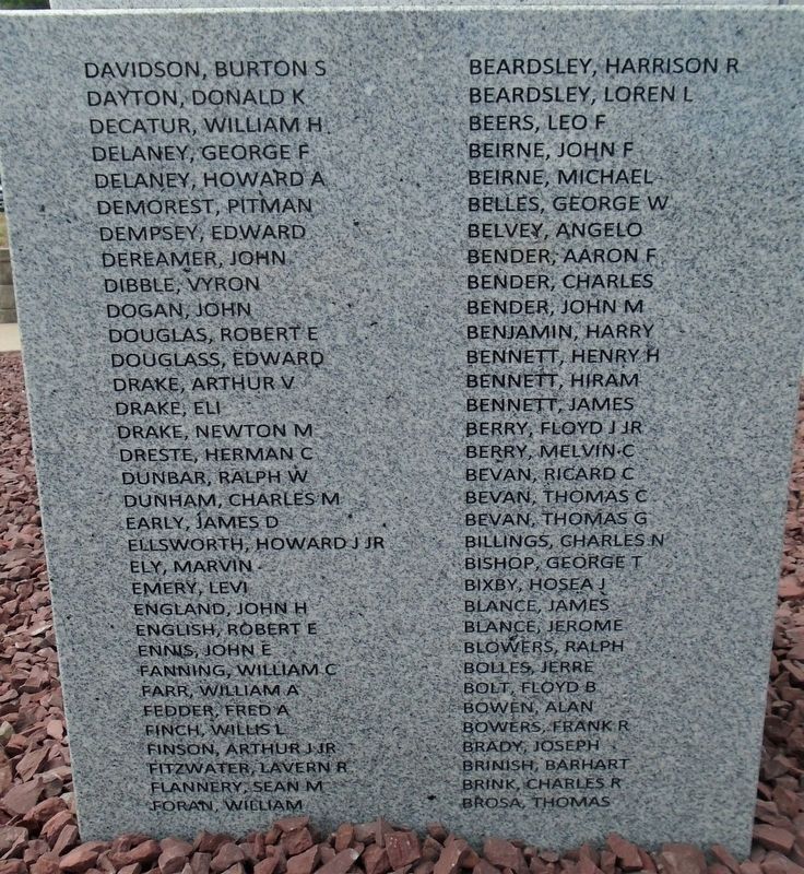 Bradford County Roll of Honored Dead image. Click for full size.