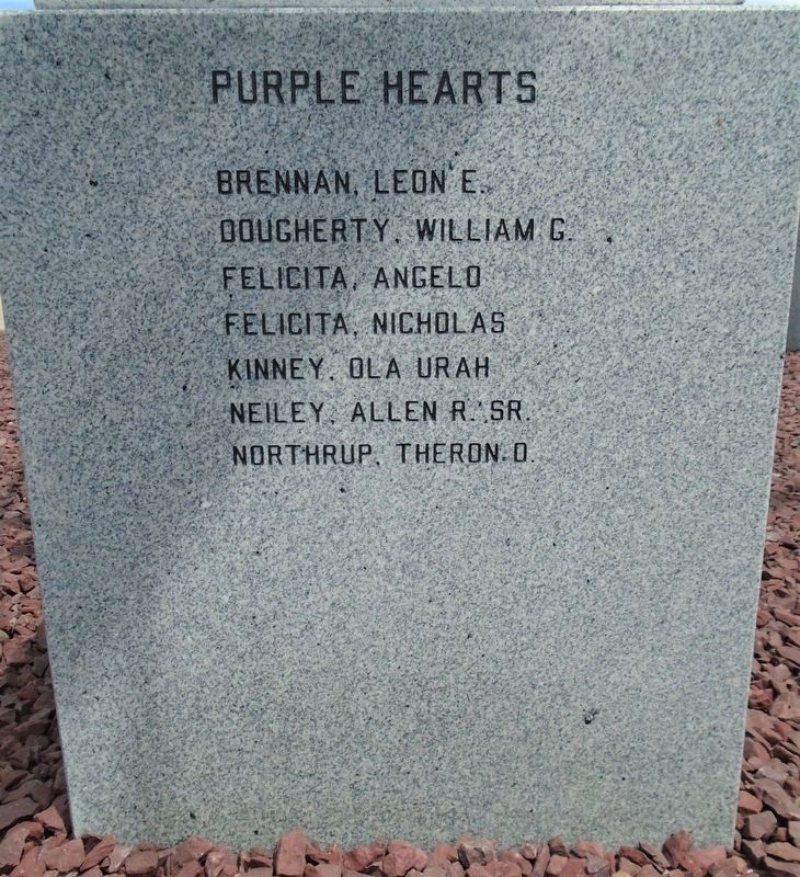 Bradford County Roll of Purple Heart Veterans image. Click for full size.