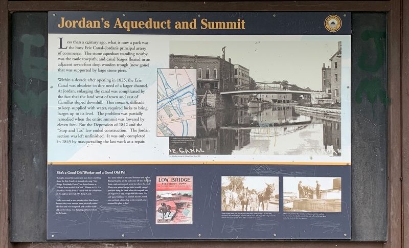 The Canalway Trail: Jordan/Jordan Aqueduct and Summit Marker image. Click for full size.