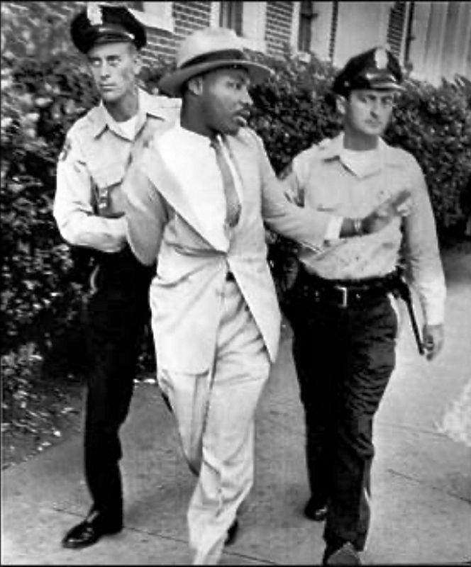 Rev. Dr. Martin Luther King, Jr. arrested in St. Augustine, Fl, 1964 image. Click for full size.