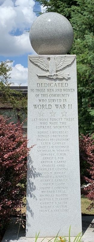 Lyncourt World War II Memorial. Click for full size. Lyncourt World War II Memorial image. Click for full size.