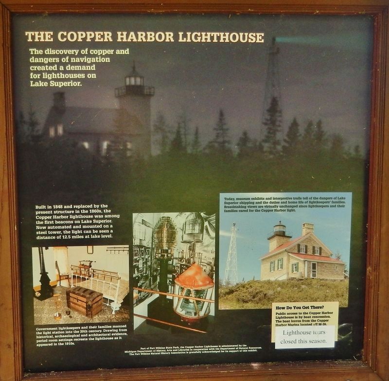 The Copper Harbor Lighthouse Marker image. Click for full size.