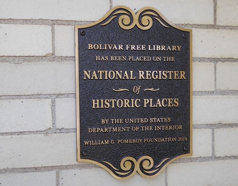 Bolivar Free Library Marker image. Click for full size.