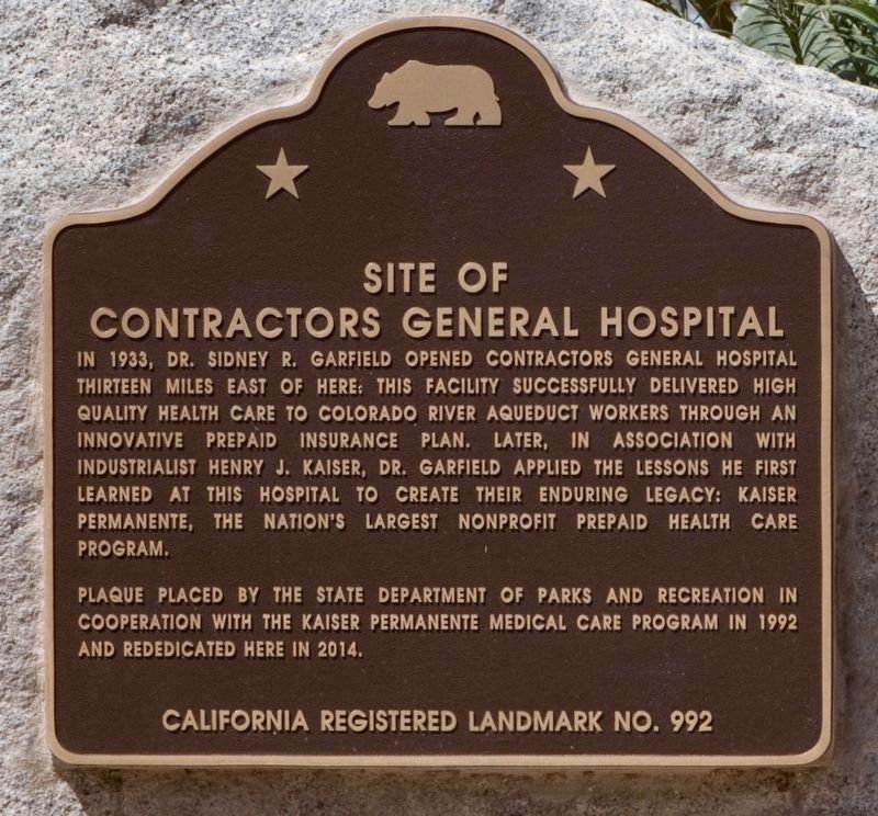 Site of Contractors General Hospital Marker image. Click for full size.
