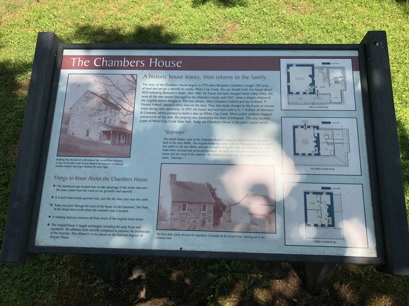The Chambers House Marker image. Click for full size.