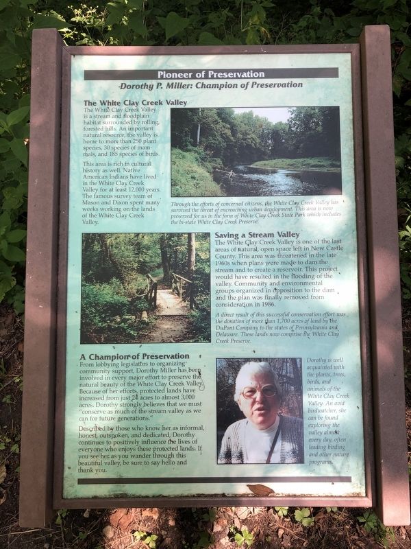Dorothy P. Miller: Champion of Preservation Marker image. Click for full size.