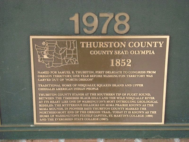 Thurston County Marker image. Click for full size.