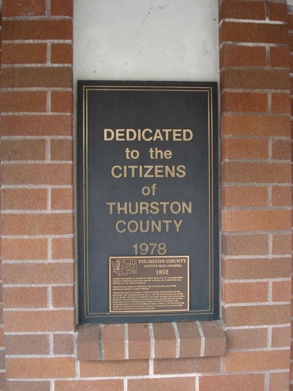 Larger View of Thurston County Marker image. Click for full size.